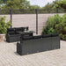 Tuin Sofa Set 8 st 7-Aantal zitplaatsen Zwart Poly Rattan