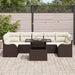 Tuin Sofa Set 8 st 7-Aantal zitplaatsen Bruin Poly Rattan