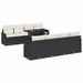 Tuin Sofa Set 9 st 8-Aantal zitplaatsen Zwart Poly Rattan