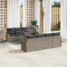 Tuin Sofa Set 9 st 8-Aantal zitplaatsen Grijs Poly Rattan