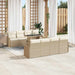 Tuin Sofa Set 9 st 8-Aantal zitplaatsen Beige Poly Rattan
