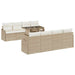 Tuin Sofa Set 9 st 8-Aantal zitplaatsen Beige Poly Rattan