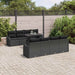 Tuin Sofa Set 9 st 8-Aantal zitplaatsen Zwart Poly Rattan