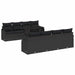 Tuin Sofa Set 9 st 8-Aantal zitplaatsen Zwart Poly Rattan