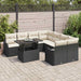 Tuinbankenset 9 st 8-Aantal zitplaatsen Zwart Polyrattan
