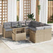 Tuinbankenset 9 st 8-Aantal zitplaatsen Beige Polyrattan