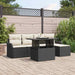 Tuinbankenset 6 st Zwart [Synthetisch]: Polyrattan