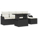 Tuinbankenset 6 st Zwart [Synthetisch]: Polyrattan