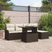 Tuinbankenset 6 st Bruin [Synthetisch]: Polyrattan