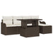 Tuinbankenset 6 st Bruin [Synthetisch]: Polyrattan