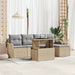 Tuinbankenset 6 st Beige [Synthetisch]: Polyrattan