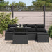 Tuinbankenset 6 st Zwart [Synthetisch]: Polyrattan