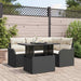 Tuin Sofa Set 5 st Zwart Poly Rattan