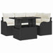 Tuin Sofa Set 5 st Zwart Poly Rattan
