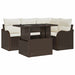 Tuin Sofa Set 5 st Bruin Poly Rattan