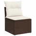 Tuin Sofa Set 5 st Bruin Poly Rattan