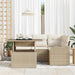 Tuin Sofa Set 5 st Beige Poly Rattan