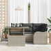 Tuin Sofa Set 5 st Lichtgrijs Poly Rattan