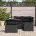 Tuin Sofa Set 5 st Zwart Poly Rattan
