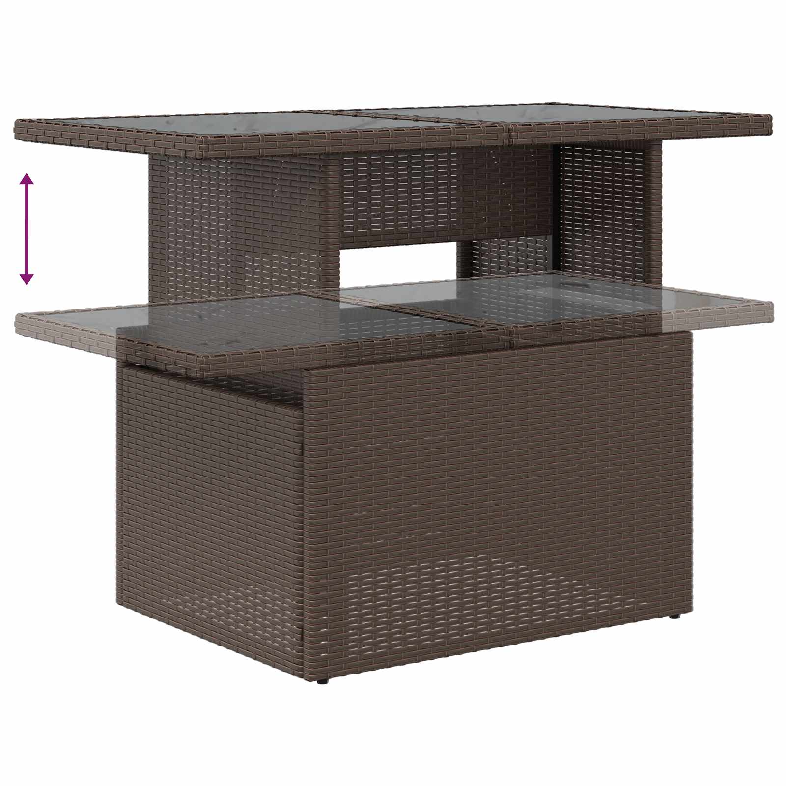 Tuin Sofa Set 6 st Bruin Poly Rattan