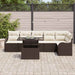 Tuin Sofa Set 7 st Bruin Poly Rattan