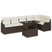 Tuin Sofa Set 7 st Bruin Poly Rattan