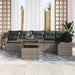 Tuin Sofa Set 7 st Grijs Poly Rattan