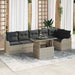 Tuin Sofa Set 7 st Lichtgrijs Poly Rattan