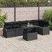 Tuin Sofa Set 7 st Zwart Poly Rattan