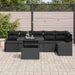 Tuin Sofa Set 7 st Zwart Poly Rattan