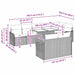 Tuin Sofa Set 9 st Beige Poly Rattan