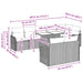 Tuin Sofa Set 9 st Lichtgrijs Poly Rattan