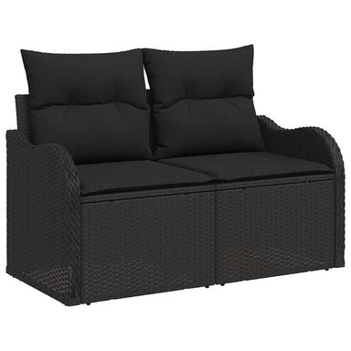 Tuin Sofa Set 9 st Zwart Poly Rattan