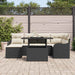 Tuin Sofa Set 7 st Zwart [Synthetisch]: Poly Rattan