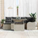 Tuin Sofa Set 7 st Lichtgrijs [Synthetisch]: Poly Rattan