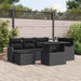 Tuin Sofa Set 7 st Zwart [Synthetisch]: Poly Rattan
