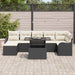 Tuin Sofa Set 8 st Zwart [Synthetisch]: Poly Rattan