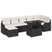 Tuin Sofa Set 8 st Zwart [Synthetisch]: Poly Rattan