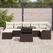 Tuin Sofa Set 8 st Bruin [Synthetisch]: Poly Rattan