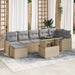 Tuin Sofa Set 8 st Beige [Synthetisch]: Poly Rattan