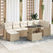 Tuin Sofa Set 8 st Beige [Synthetisch]: Poly Rattan