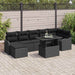 Tuin Sofa Set 8 st Zwart [Synthetisch]: Poly Rattan