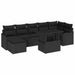 Tuin Sofa Set 8 st Zwart [Synthetisch]: Poly Rattan