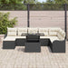 Tuin Sofa Set 9 st Zwart [Synthetisch]: Poly Rattan