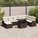 Tuin Sofa Set 9 st Bruin [Synthetisch]: Poly Rattan