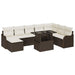 Tuin Sofa Set 9 st Bruin [Synthetisch]: Poly Rattan