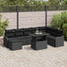 Tuin Sofa Set 9 st Zwart [Synthetisch]: Poly Rattan