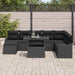 Tuin Sofa Set 9 st Zwart [Synthetisch]: Poly Rattan