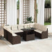 Tuin Sofa Set 10 st 9-Aantal zitplaatsen Bruin Poly Rattan