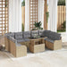 Tuin Sofa Set 10 st 9-Aantal zitplaatsen Beige Poly Rattan